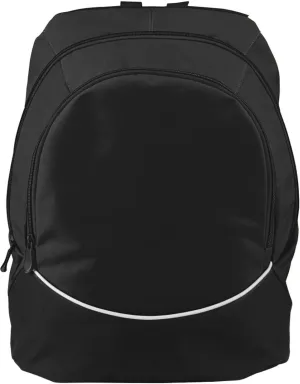 Augusta Sportswear Large Tri-Color Backpack, One Size, Black/Black/White