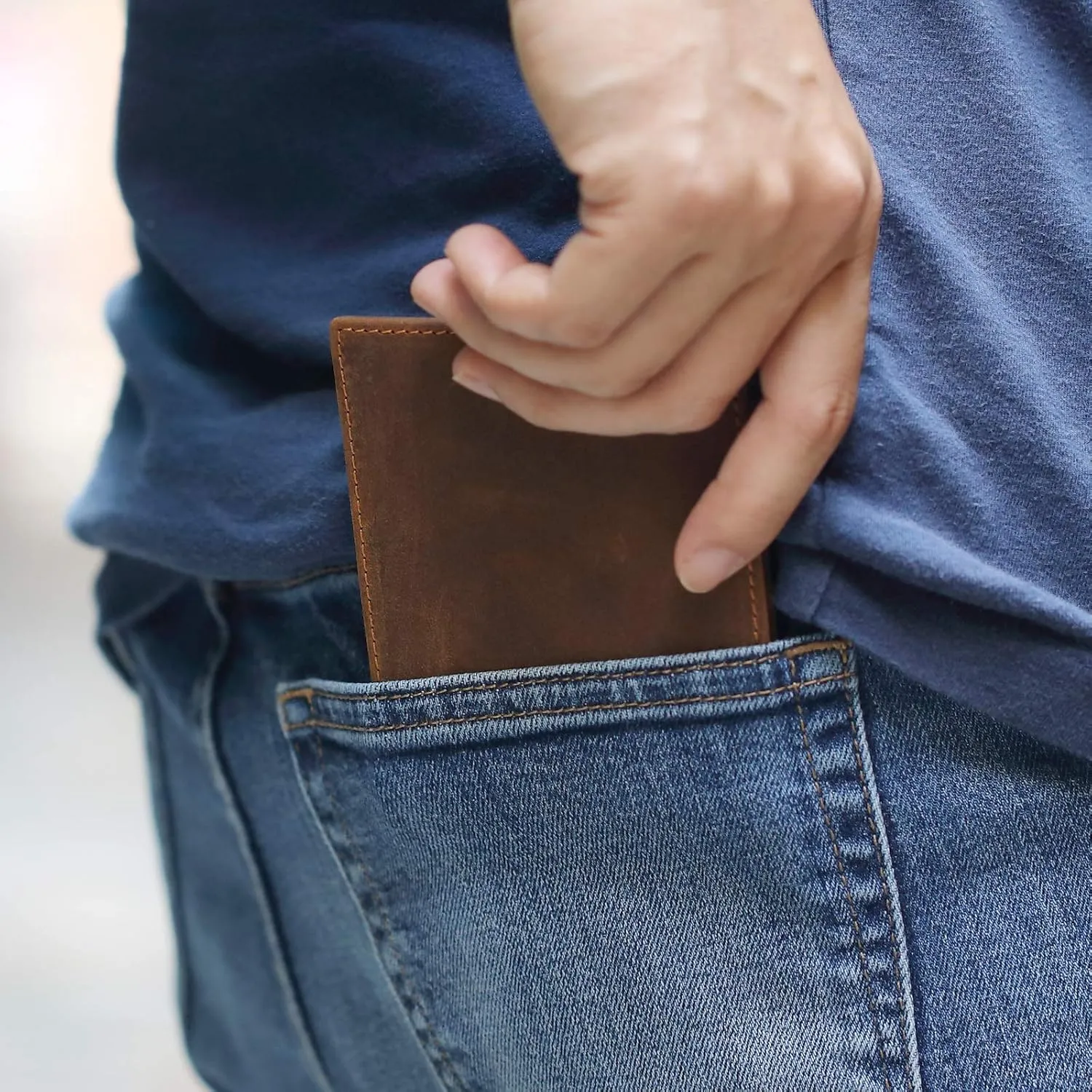 awofer Wallet Presents for Husband, Best Anniversary Presents&Birthday Presents&Valentine Presents, Personalized Engraved Men Wallet, Customized Genuine Leather-4 Styles to Choose