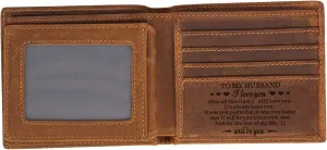 awofer Wallet Presents for Husband, Best Anniversary Presents&Birthday Presents&Valentine Presents, Personalized Engraved Men Wallet, Customized Genuine Leather-4 Styles to Choose