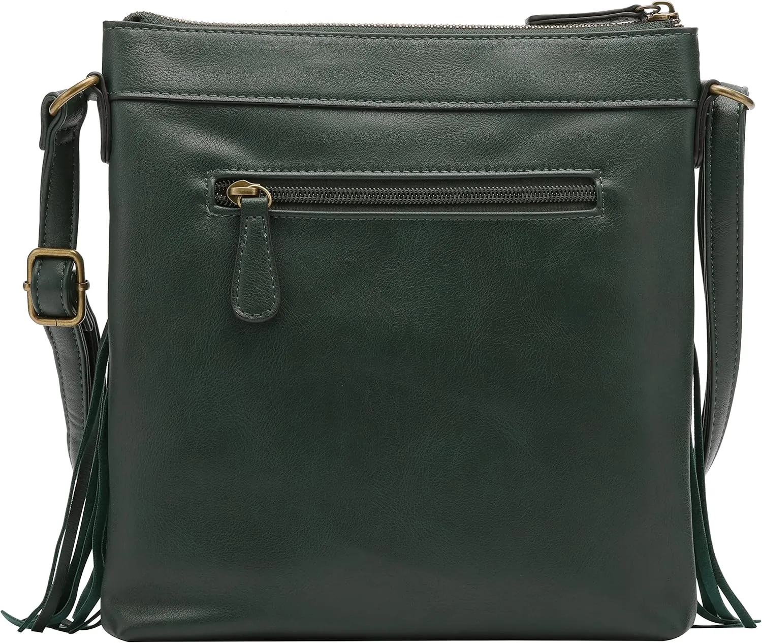 B BRENTANO Vegan Fringed Crossbody Bag with Studs