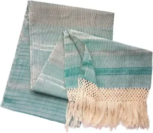 Baby Trapoz Mexican Rebozo Scarf, Shawl w/articela detail, Ideal for Natural Birth, Doula Massage, 98.5", Mint