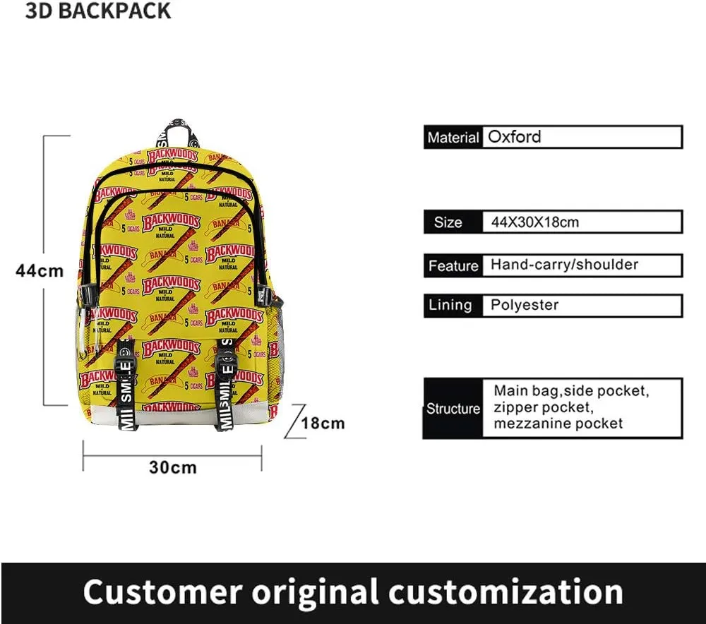 Backwoods Backpack, Backwoods Laptop Bag School Bag Travel Shoulder Bag Book Bags (AG),30*44*18cm