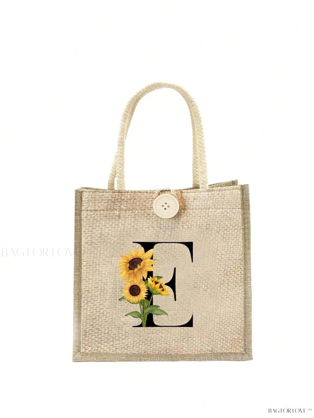 BagForLove - Floral Patterned Handbag with Button Embellishment
