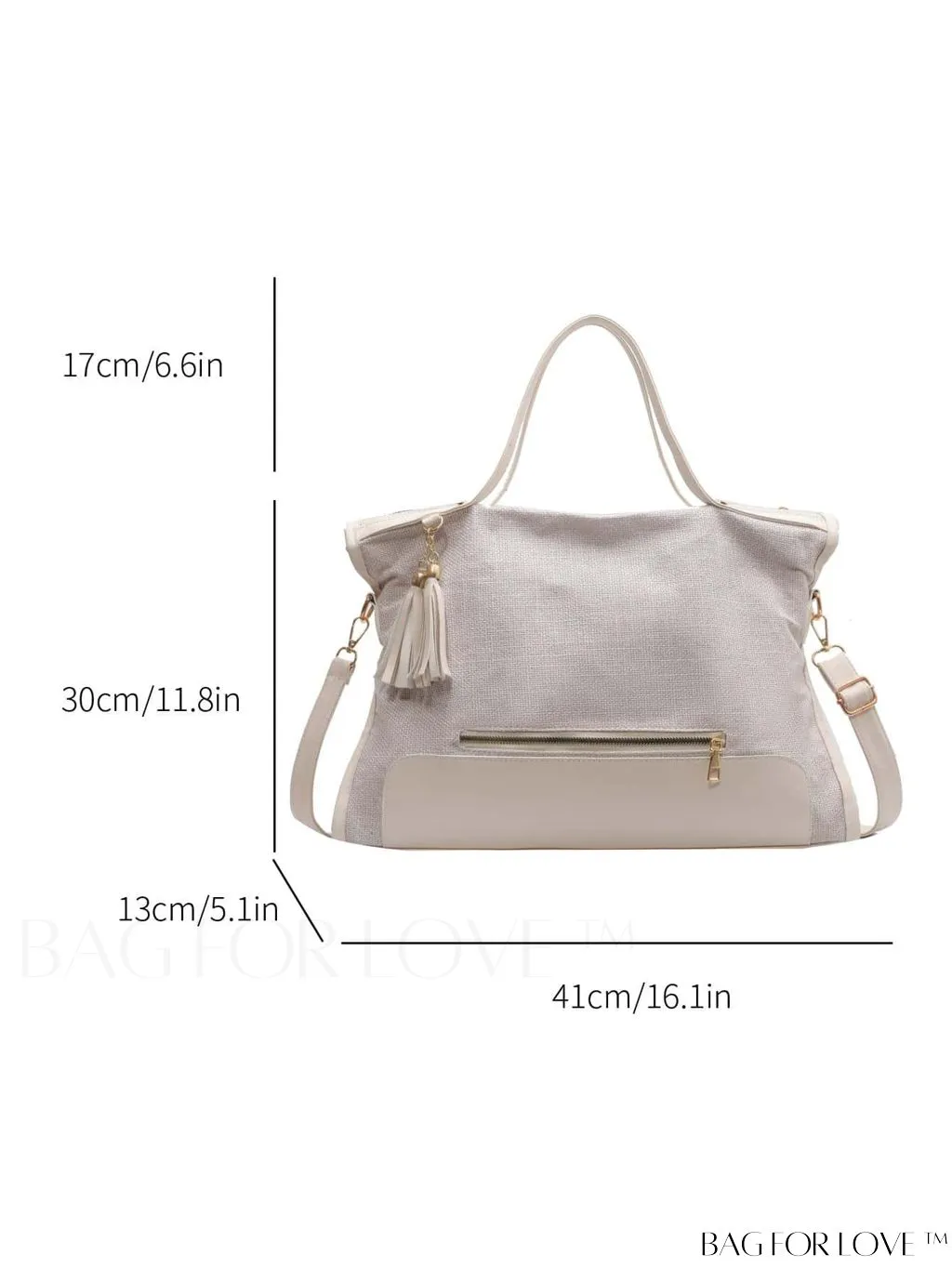 BagForLove - Graduate to Senior Shoulder Tote: Stylish, Functional Bag for College, School & Travel