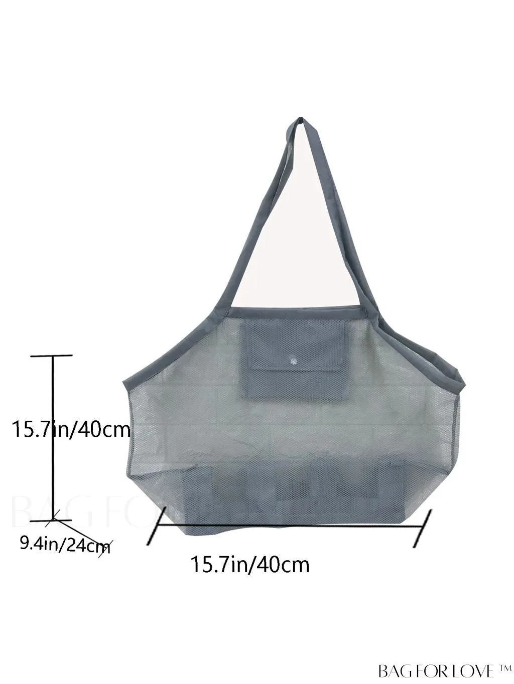 BagForLove - Large Capacity, Foldable Mesh Bag for Convenient Beach Vacations
