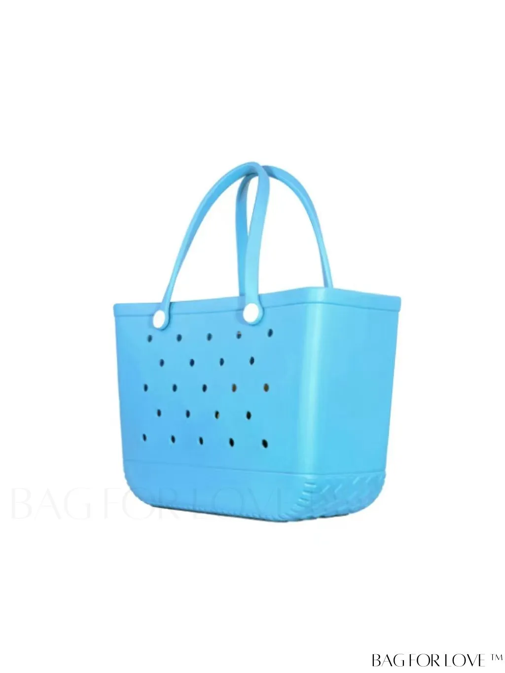 BagForLove - Waterproof Blue Tote Bag: Beach-Ready with Hollow Out Design, Double Handle & Durable EVA Material!
