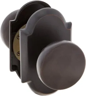 Baldwin FDRUSRAR481 Reserve Full Dummy Lockset x Rustic with Rustic Arch Rose in Dark Bronze Finish