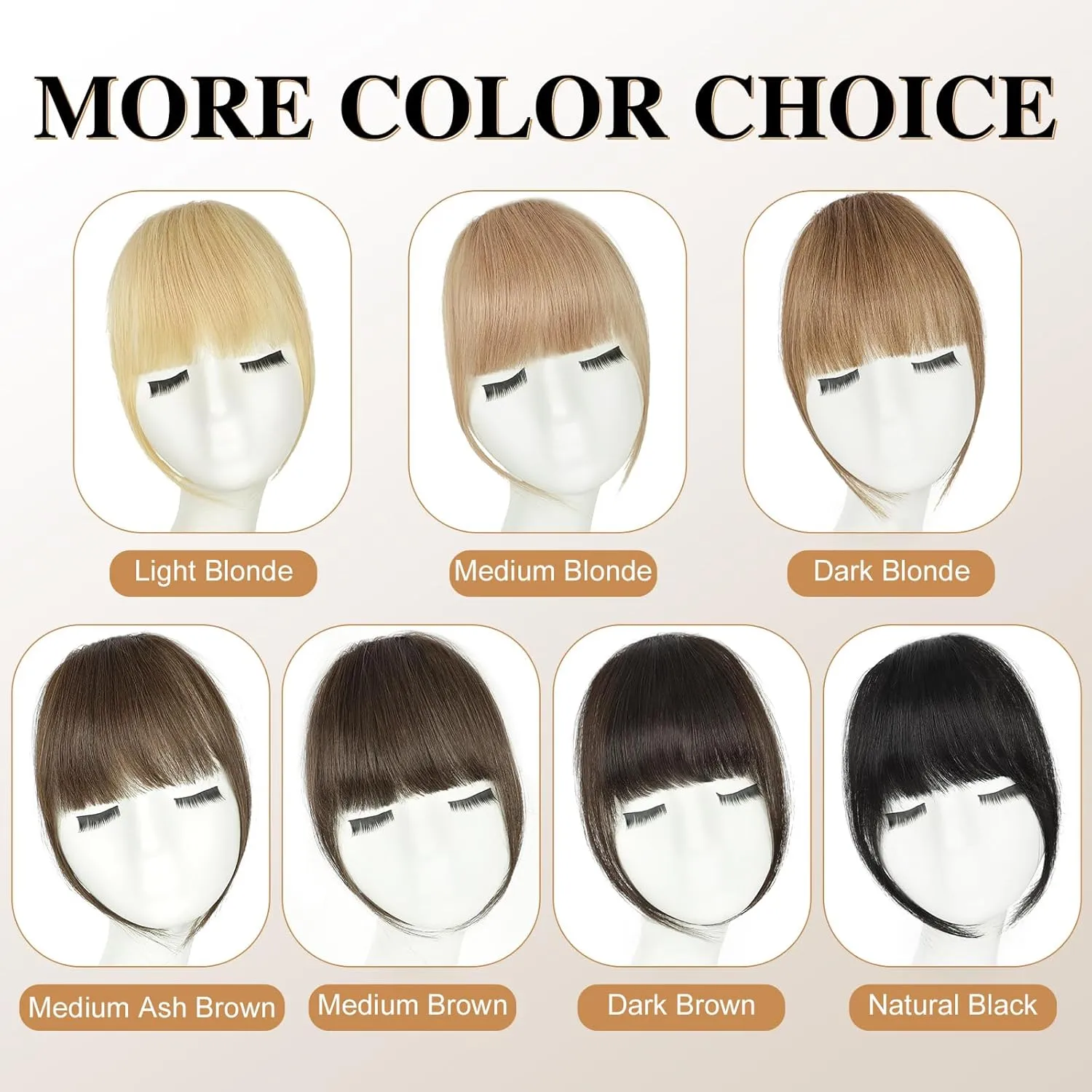Bangs Hair Clip in Bangs Fringe with Temples Hairpieces for Women Human Hair Bangs Extension for Daily Wear(Dark Blonde)