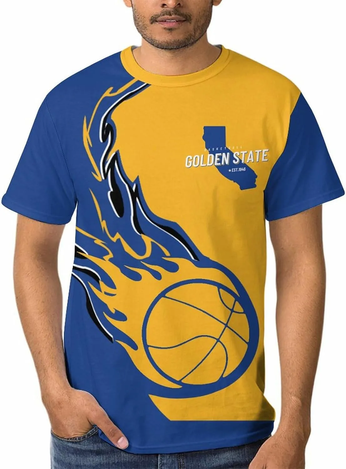 Basketball Shirt 3D Printed Active Athletic Workout Sports Basketball Graphic Short Sleeve Sports Fans Gift for Men