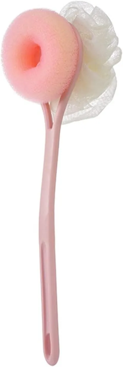 Bath Body Brushes Double Sided Bath Brush Body Exfoliating Scrubber Long Handle Body Back Massage Bath Accessories Body Cleansing Brush
