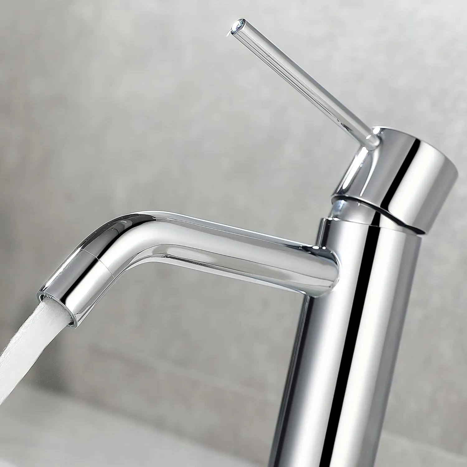 Bathroom Faucet Chrome Single Hole, JXMMP Single Handle Bathroom Faucets for Sink with Pop Up Drain Assembly and 6 inch Deck Plate