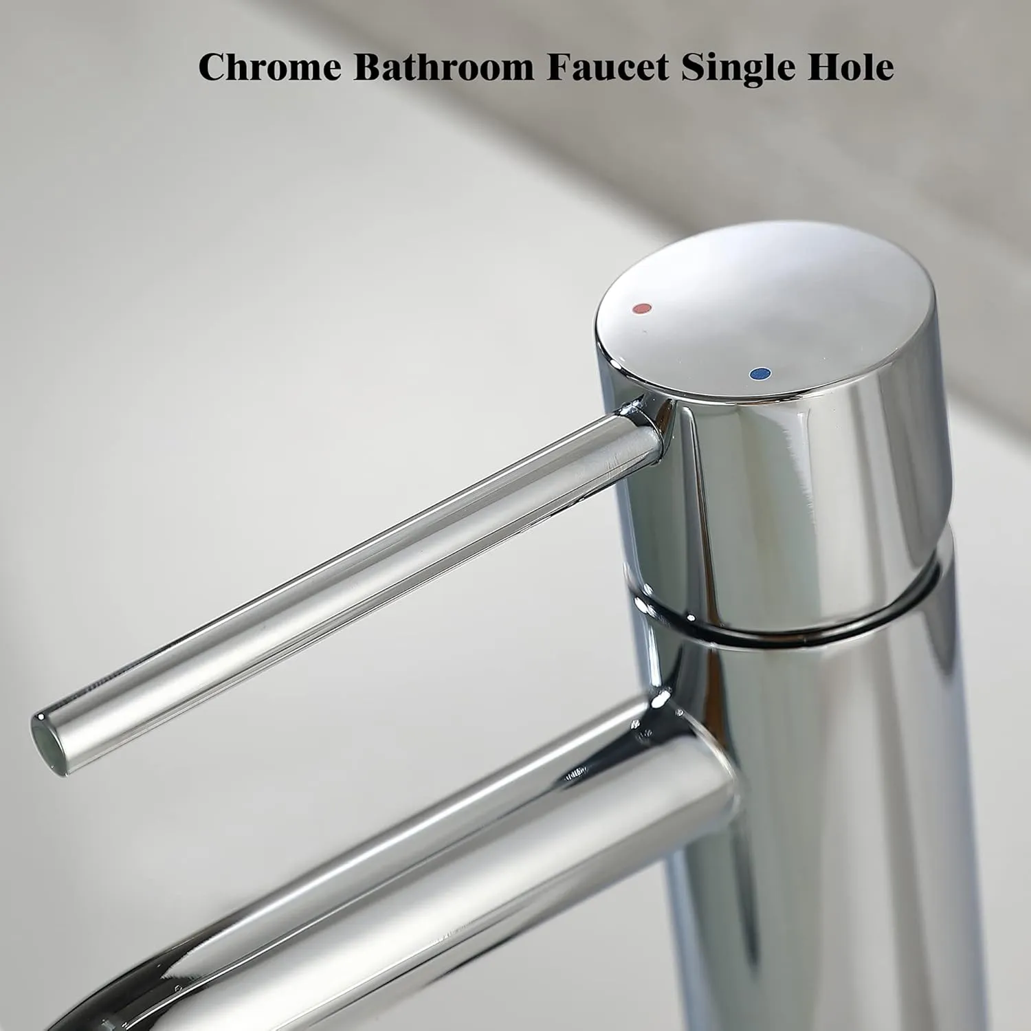 Bathroom Faucet Chrome Single Hole, JXMMP Single Handle Bathroom Faucets for Sink with Pop Up Drain Assembly and 6 inch Deck Plate