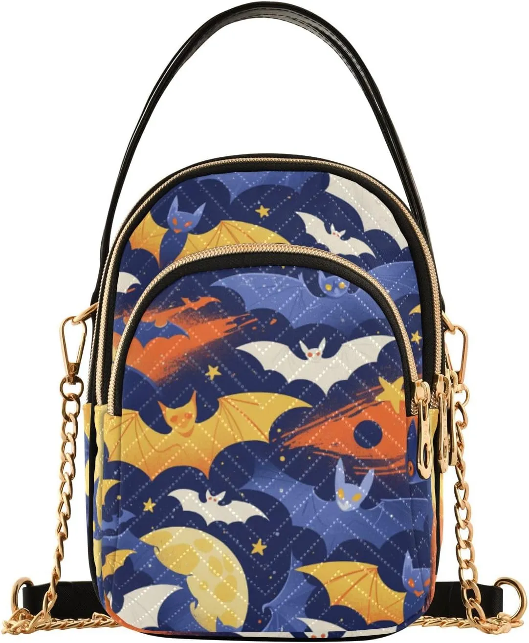 Bats Colorful trendy wallet purses for women crossbody with multi pockets handbag for women for birthday gifts