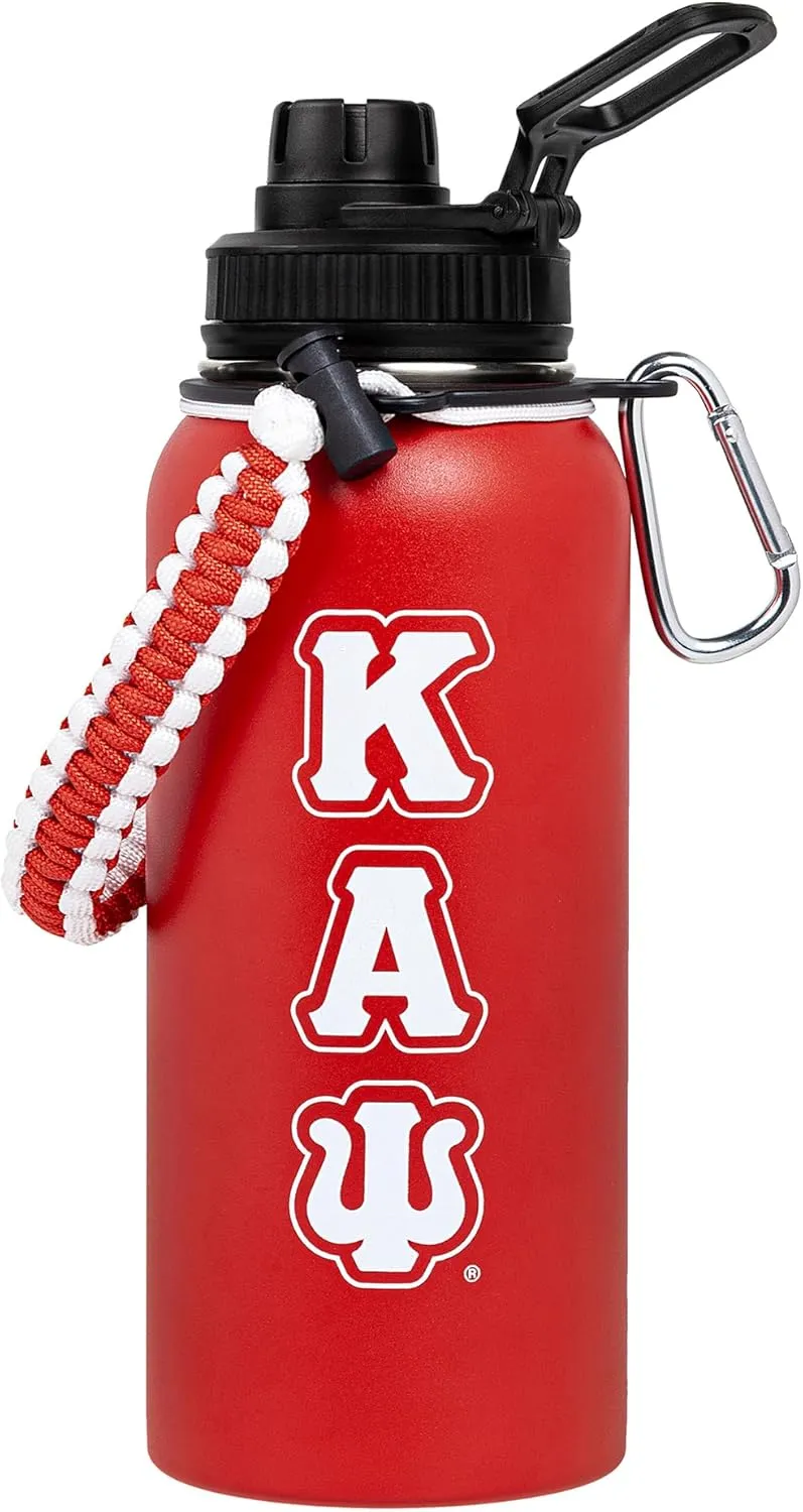 BBGreek Kappa Alpha Psi Fraternity Paraphernalia - Official Vendor - 32oz Rugged Tumbler with Paracord Carabiner - Nupe