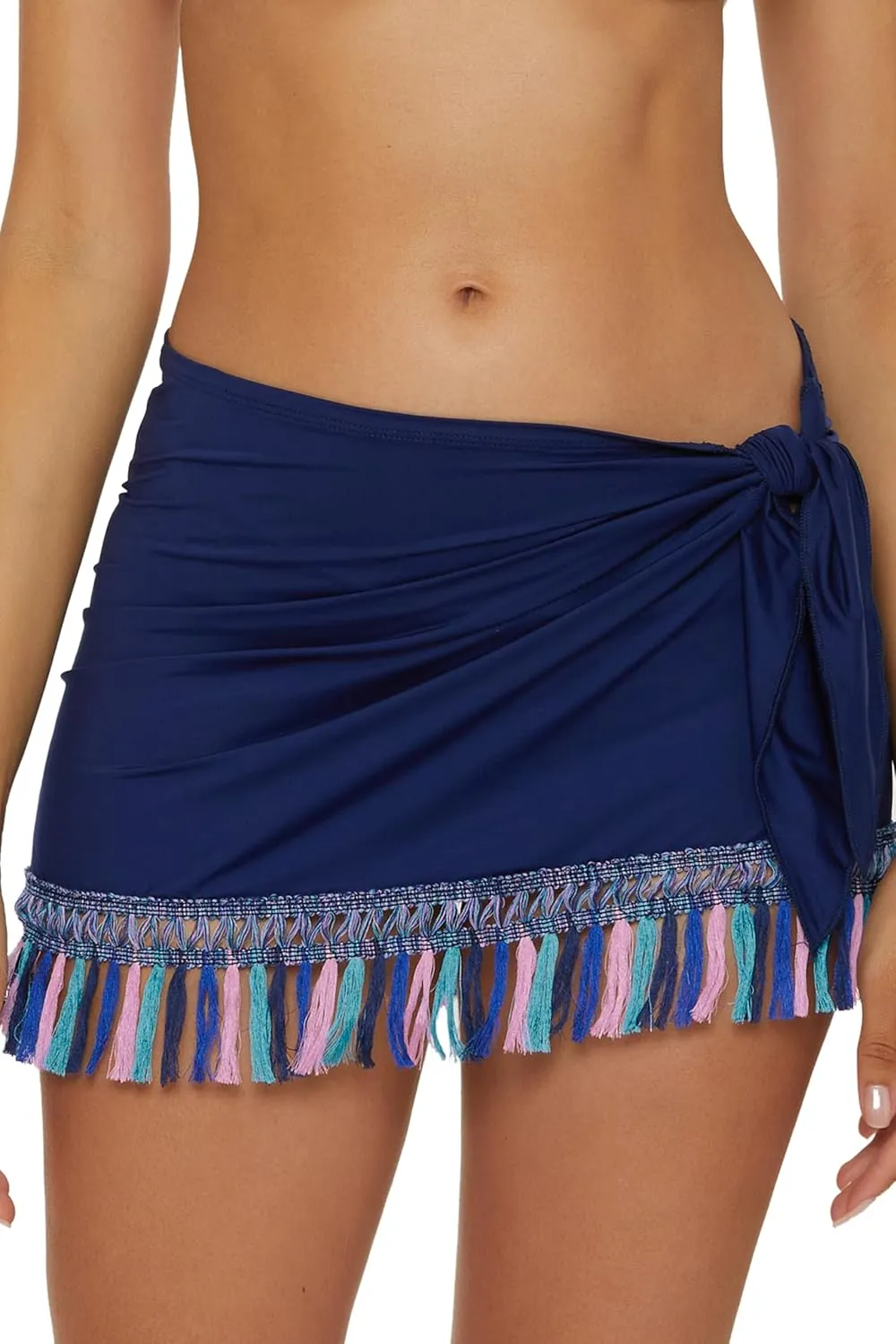 BECCA Women's Fringe Sarong, Casual, Beach Cover Ups