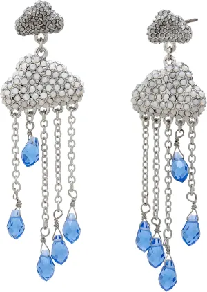 Betsey Johnson Women's Cloud Chandelier Earrings