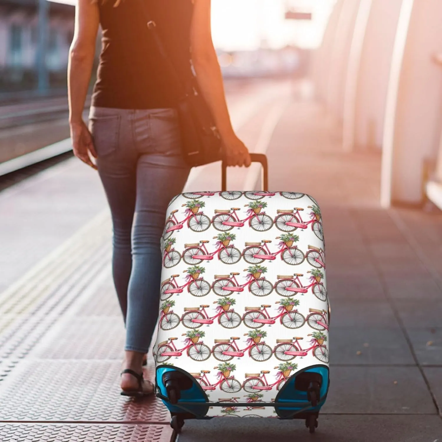 Bicycle Travel Box Protective Cover,Travel Luggage Cover,Suitcase Protector Fits 18-32 In,Suitcase Cover