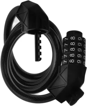 Bike Security Lock 5 Digit Password Heavy Duty Cable Lock Compact Waterproof