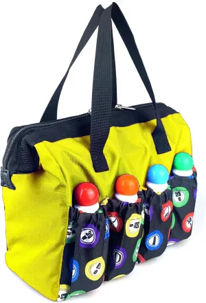 Bingo Dauber Bags with 8 Pockets Large Capacity Bingo Tote/Travel Carrying Case with Zipper/Makeup Bag/Casino Game Lovers Gift for Women