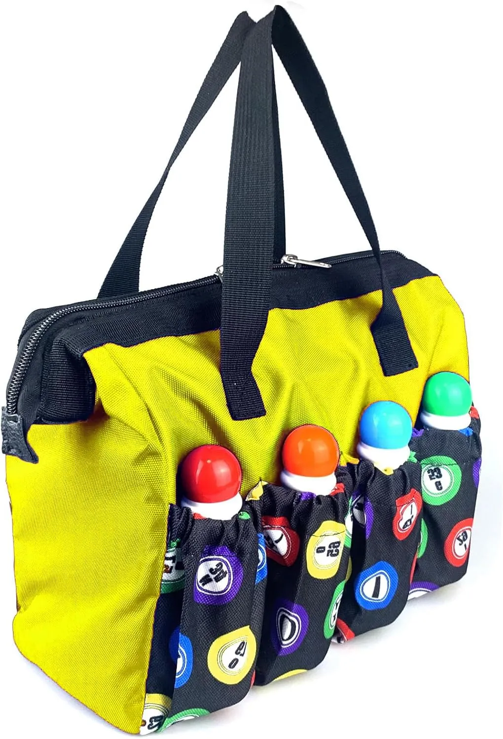 Bingo Dauber Bags with 8 Pockets Large Capacity Bingo Tote/Travel Carrying Case with Zipper/Makeup Bag/Casino Game Lovers Gift for Women