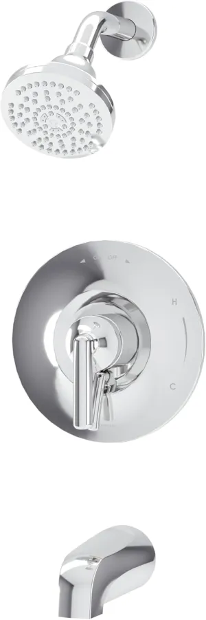 Birch HydroMersion Single Handle Tub and Shower Faucet Trim Kit with Volume Control in Polished Chrome - S599215TRM