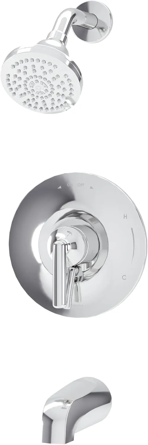 Birch HydroMersion Single Handle Tub and Shower Faucet Trim Kit with Volume Control in Polished Chrome - S599215TRM