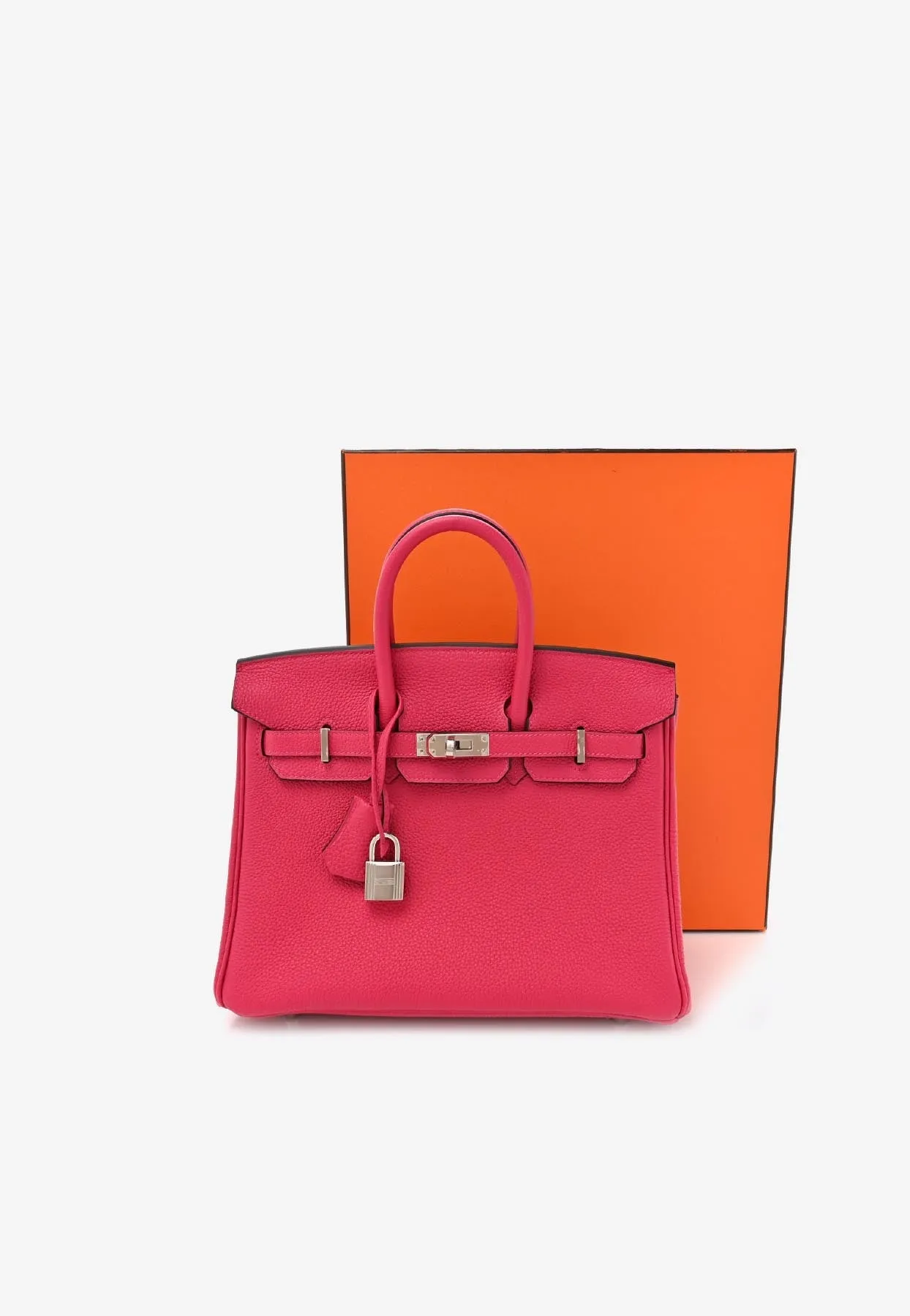 Birkin 25 in Rose Mexico Togo Leather with Palladium Hardware