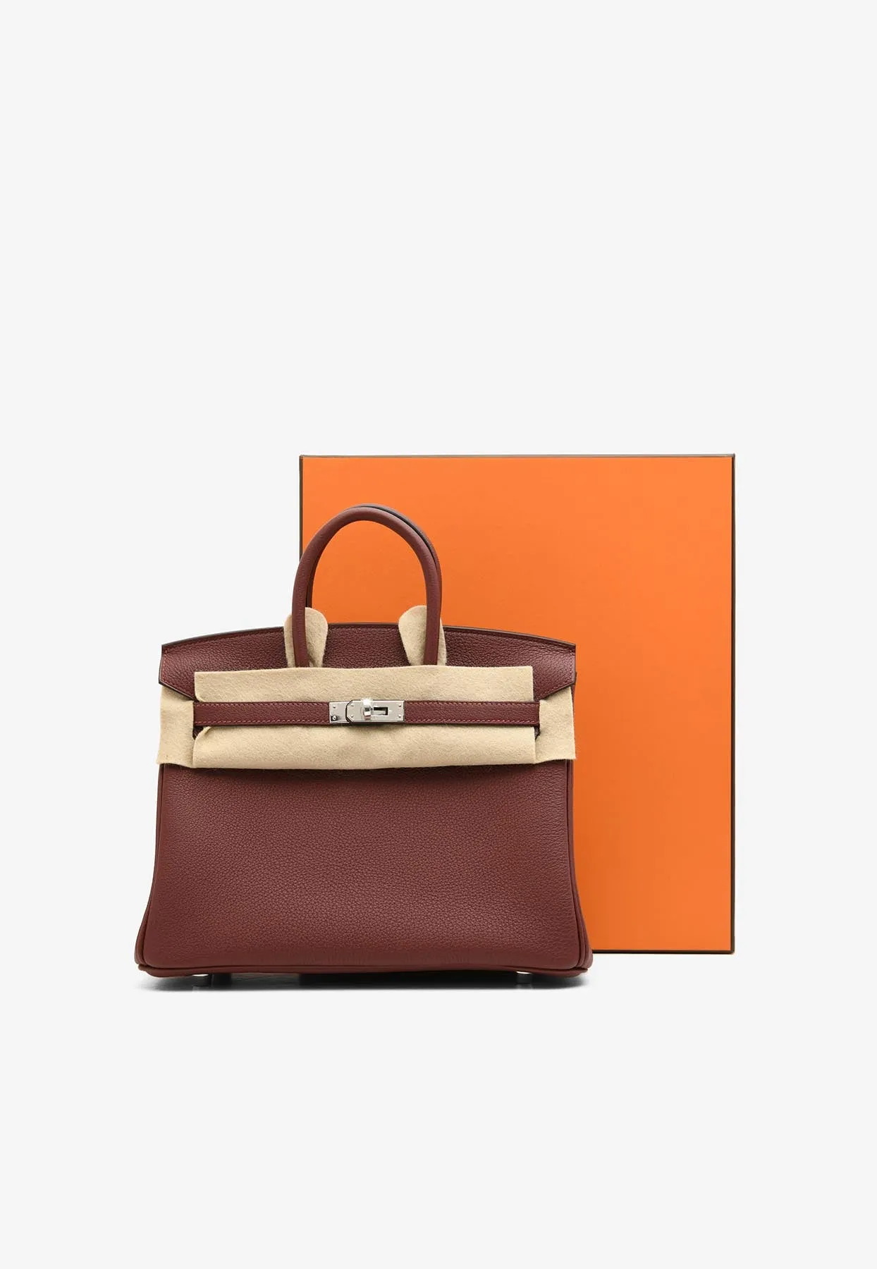 Birkin 25 in Rouge H Togo Leather with Palladium Hardware
