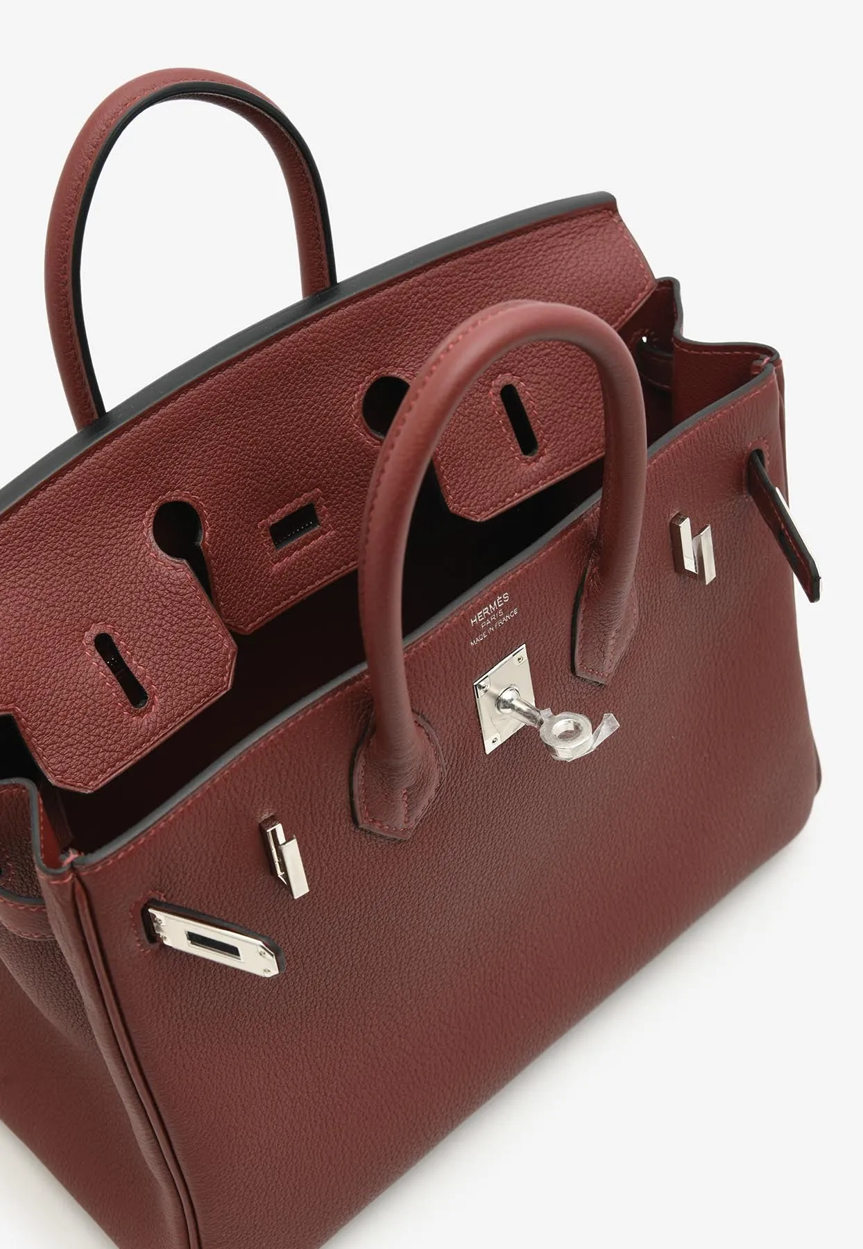 Birkin 25 in Rouge H Togo Leather with Palladium Hardware
