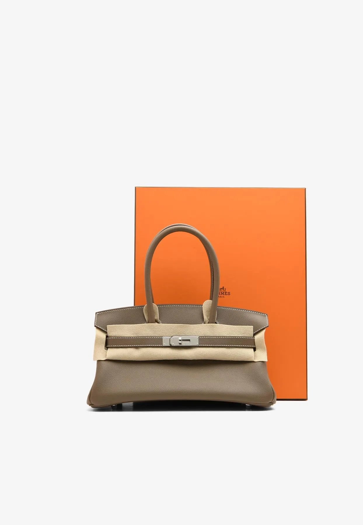 Birkin Shoulder Light 29 in Etoupe Evercolor Leather with Palladium Hardware