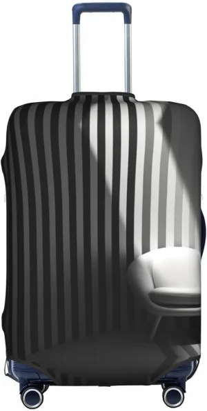 Black & White Stripe1 Suitcase Covers, Luggage Protectors Fits Four Sizes Suitcase For Travel