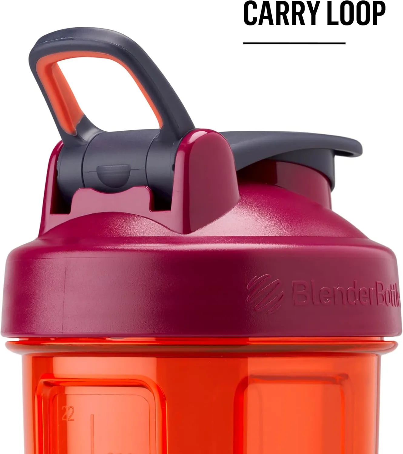BlenderBottle Shaker Bottle Pro Series Perfect for Protein Shakes and Pre Workout, 24-Ounce, Coral