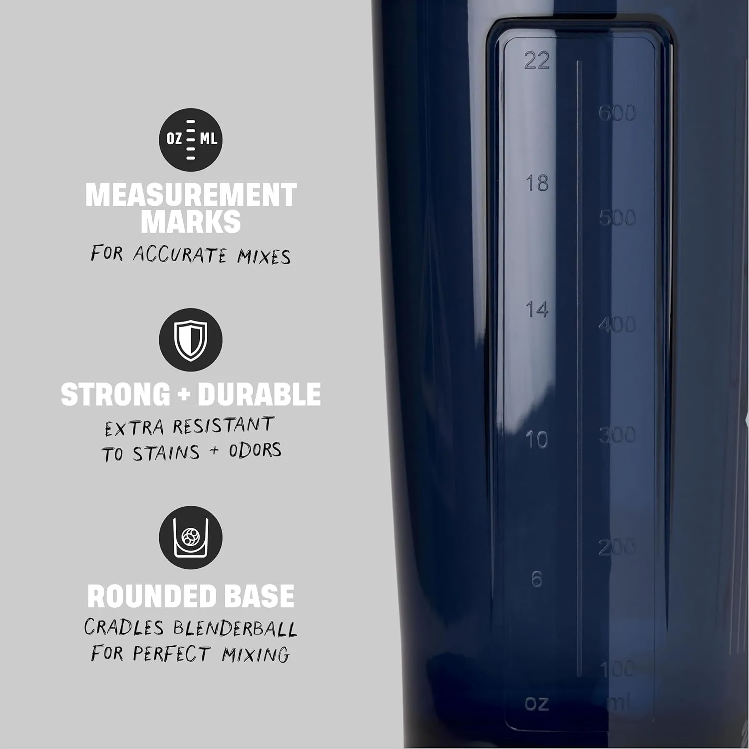 BlenderBottle Shaker Bottle Pro Series Perfect for Protein Shakes and Pre Workout, 28-Ounce, Grey/Blue (New York Yankees)