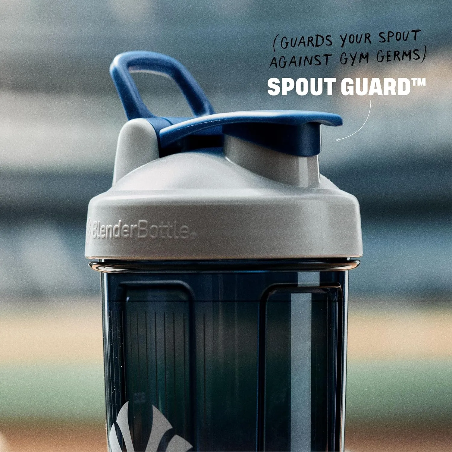 BlenderBottle Shaker Bottle Pro Series Perfect for Protein Shakes and Pre Workout, 28-Ounce, Grey/Blue (New York Yankees)