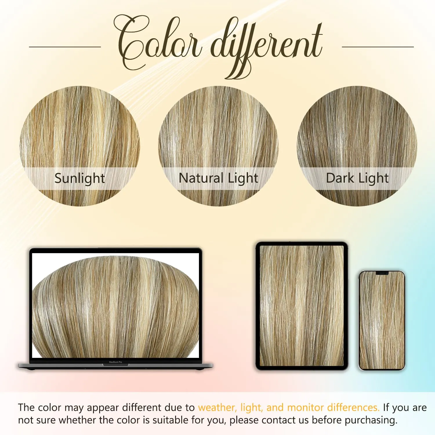 Blonde Hair Extensions Real Human Hair Clip in Human Hair for Women Straight Golden Blonde Highlights Hair Extensions 15 Inch 75g Soft Silky Hair Extension for Full Head