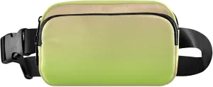 Blush Pink Green Yellow Gradient Fanny Packs Women Waterproof Anti Theft Belt Bag Cute Waist Purse for Women
