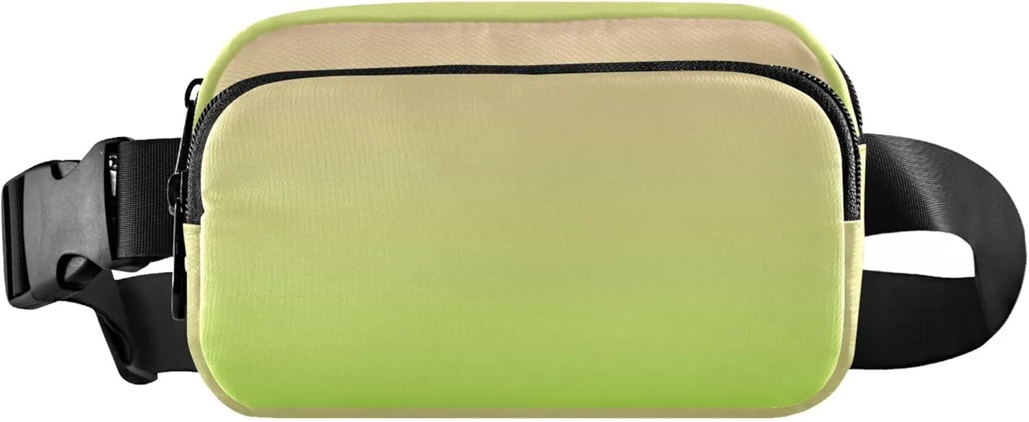 Blush Pink Green Yellow Gradient Fanny Packs Women Waterproof Anti Theft Belt Bag Cute Waist Purse for Women