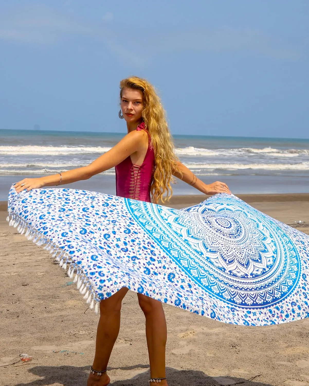 Boho Chic Pareo - Mandala Pareo - Bikini Swimsuit Cover Up - Beach Dress - Wrap