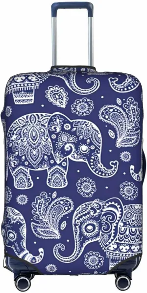 Boho Elephant Suitcase Covers, Luggage Protectors Fits Four Sizes Suitcase For Travel