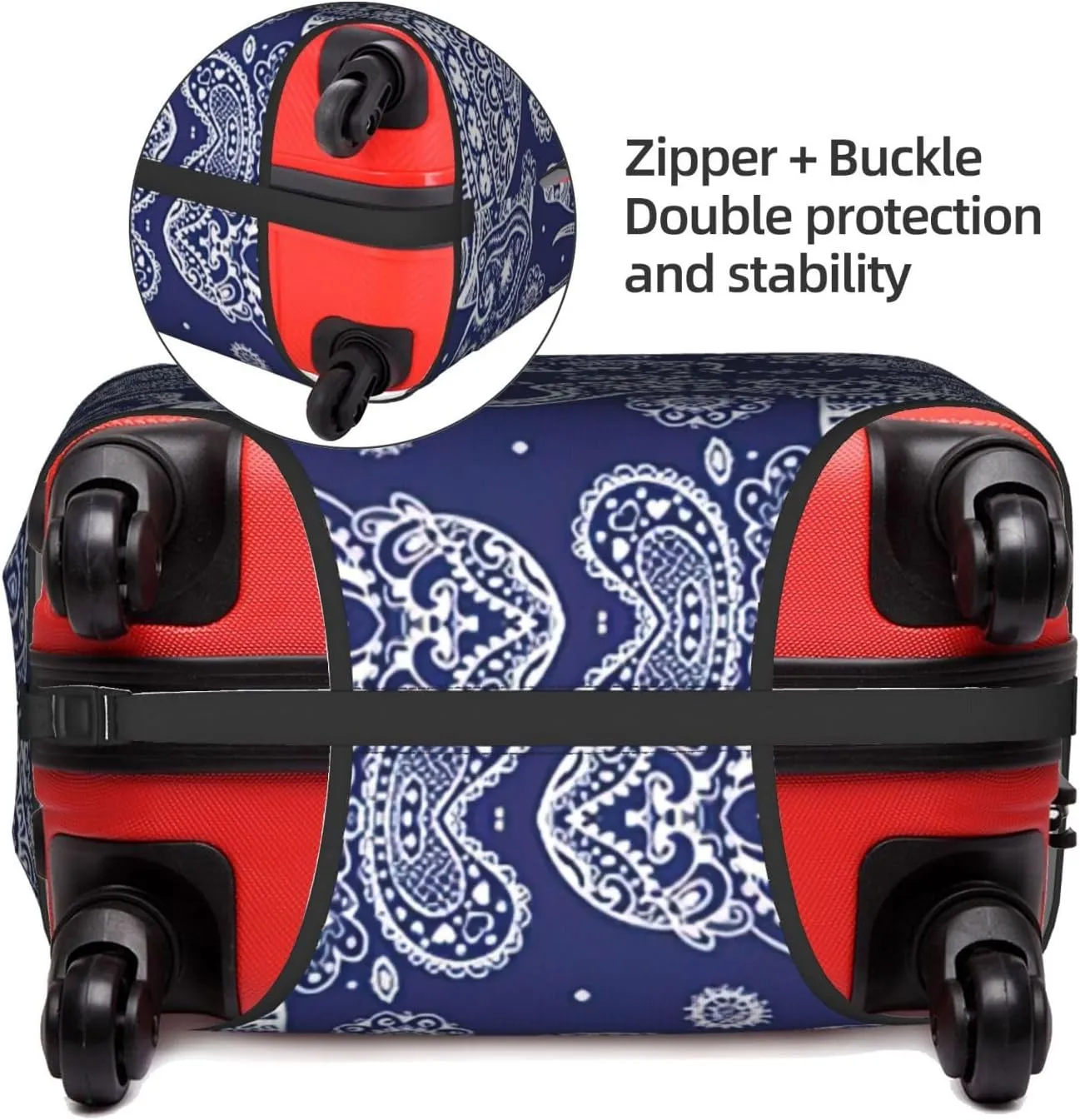 Boho Elephant Suitcase Covers, Luggage Protectors Fits Four Sizes Suitcase For Travel