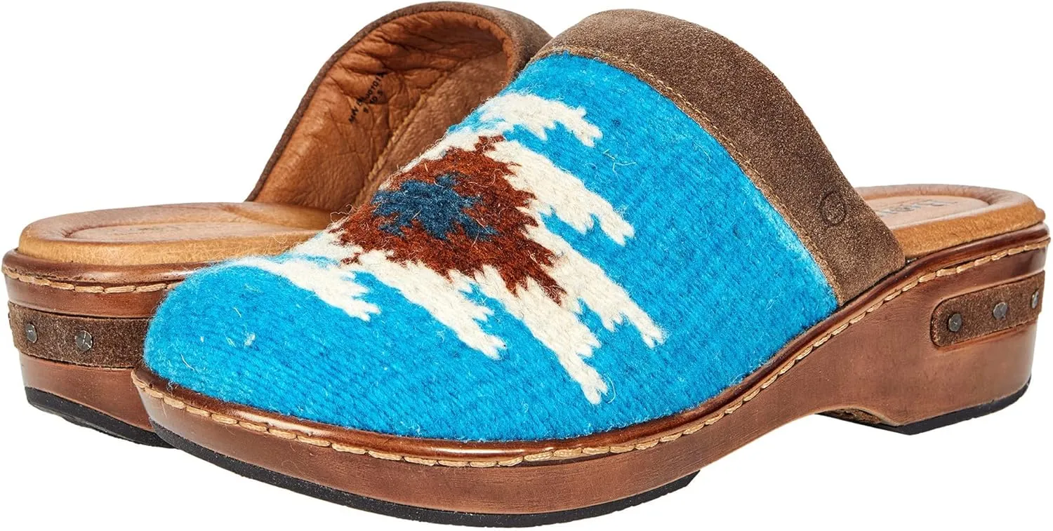 BORN Womens Bandy Printed Leather Clogs
