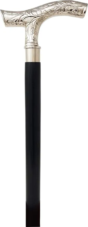 Brass Nautical - Brass Handle Wood Walking Stick Cane Strong Sturdy Beautiful Wooden Wood Cane Metal