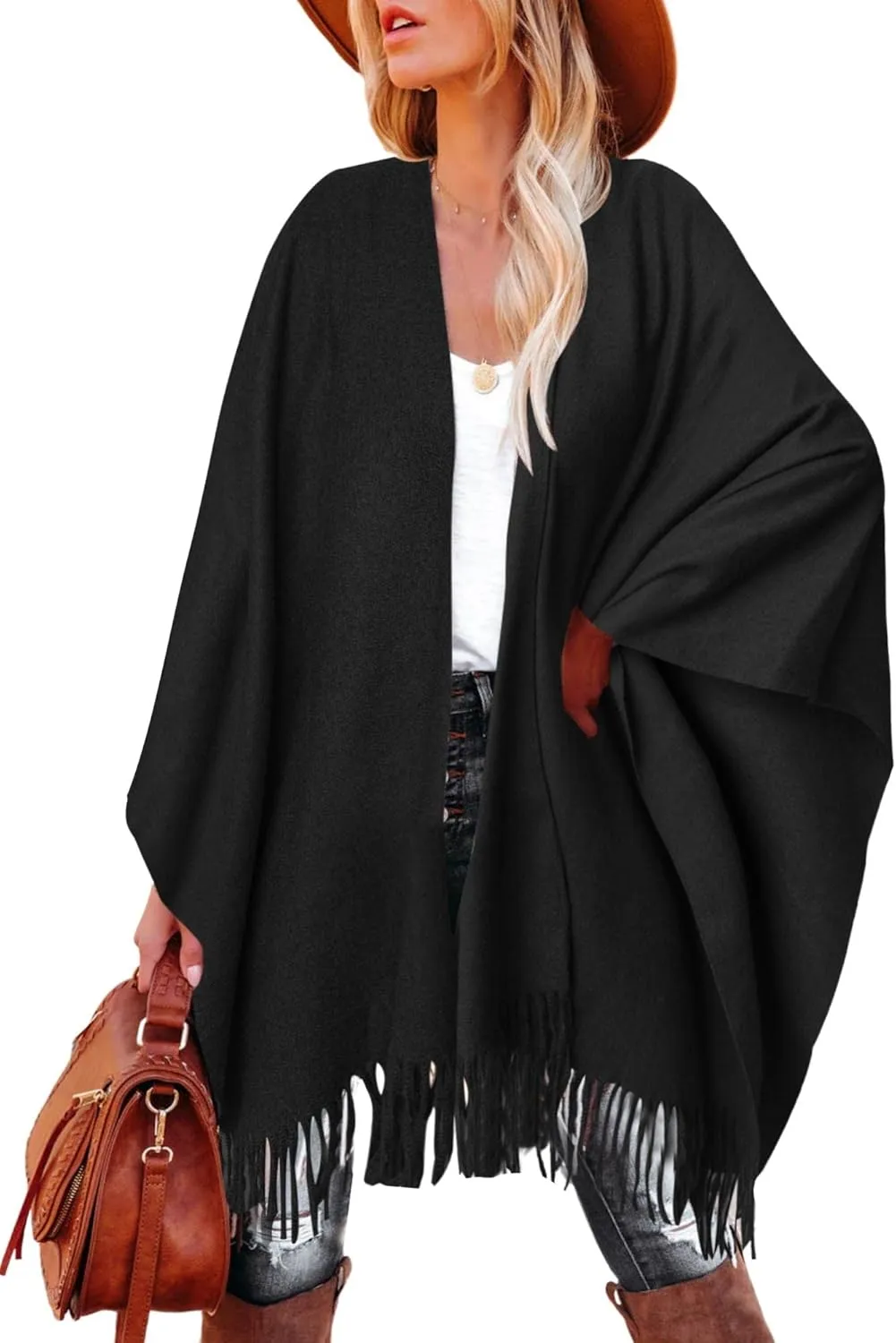 Breezy Lane Women's Shawl Wraps Warm Poncho Ruana Wrap Cardigan