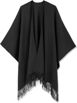 Breezy Lane Women's Shawl Wraps Warm Poncho Ruana Wrap Cardigan
