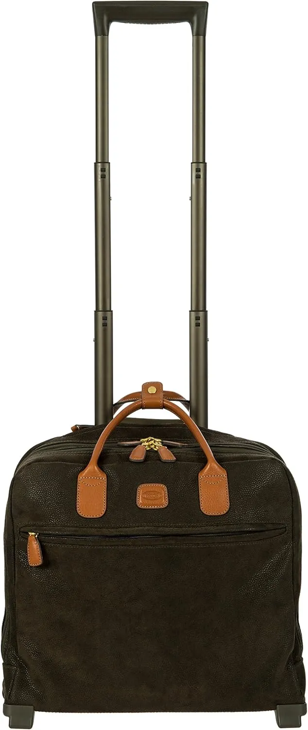 Bric's Life Tropea Ultralight International Carry-on Laptop|Tablet Pilot Case Spinner, Olive, One Size
