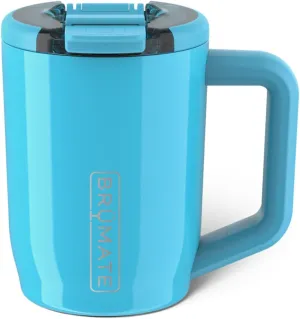 BrüMate Müv - 15oz 100% Leak Proof Insulated Coffee Mug with Handle & Lid - Stainless Steel Coffee Travel Mug - Double Walled Coffee Cup (Electric Blue)