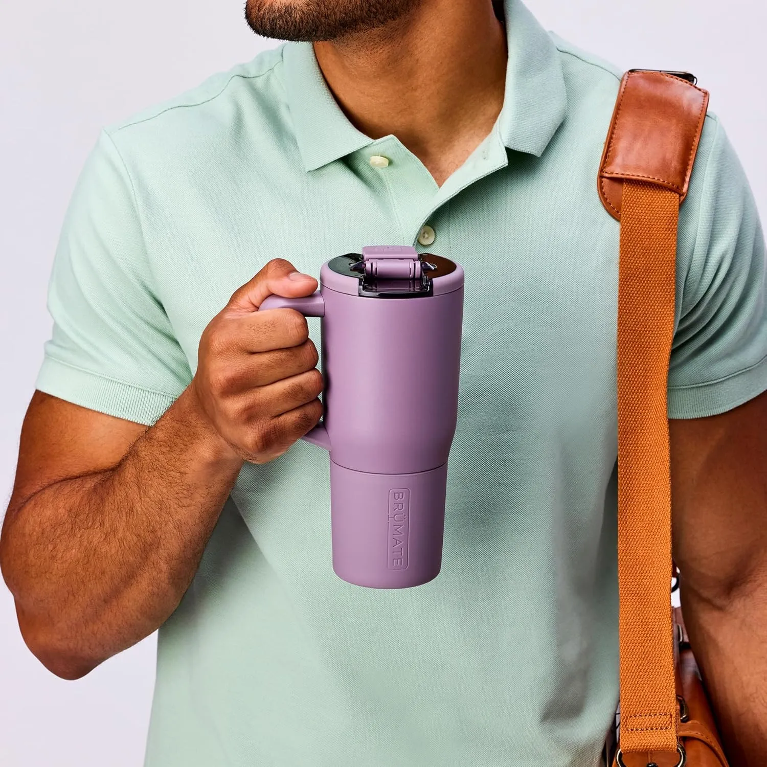BrüMate Müv - 25oz 100% Leak Proof Insulated Coffee Mug with Handle & Lid - Stainless Steel Coffee Travel Mug - Double Walled Coffee Cup (Dune)