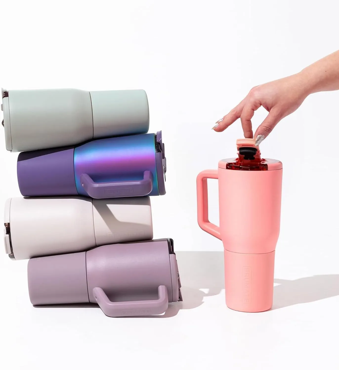 BrüMate Müv - 35oz 100% Leak Proof Insulated Coffee Mug with Handle & Lid - Stainless Steel Coffee Travel Mug - Double Walled Coffee Cup (Lavender)