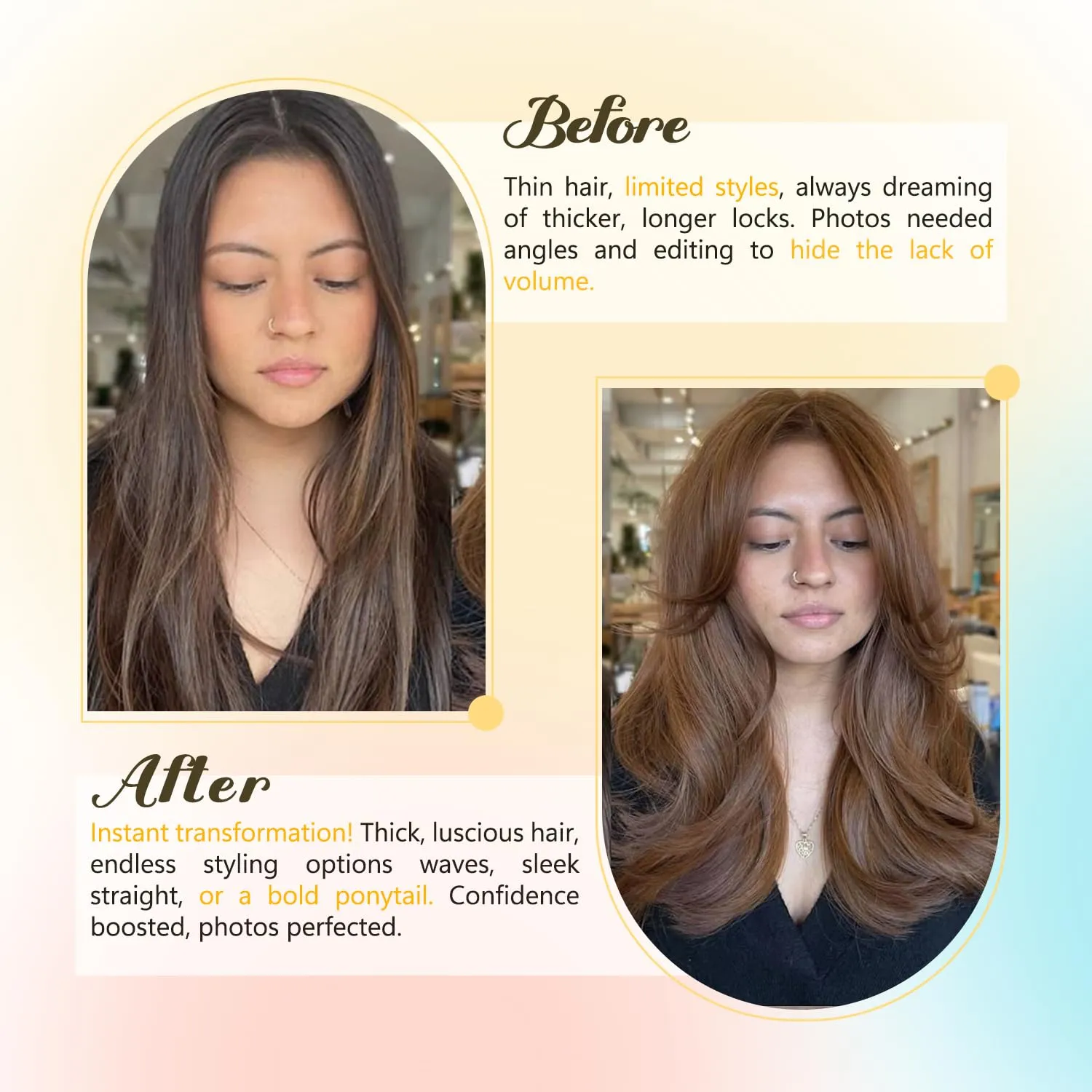 Brown Hair Extensions Clip in 20 Inch 75g Light Brown Remy Human Hair Clip ins for Women #6 Chestnut Brown Hair Extension