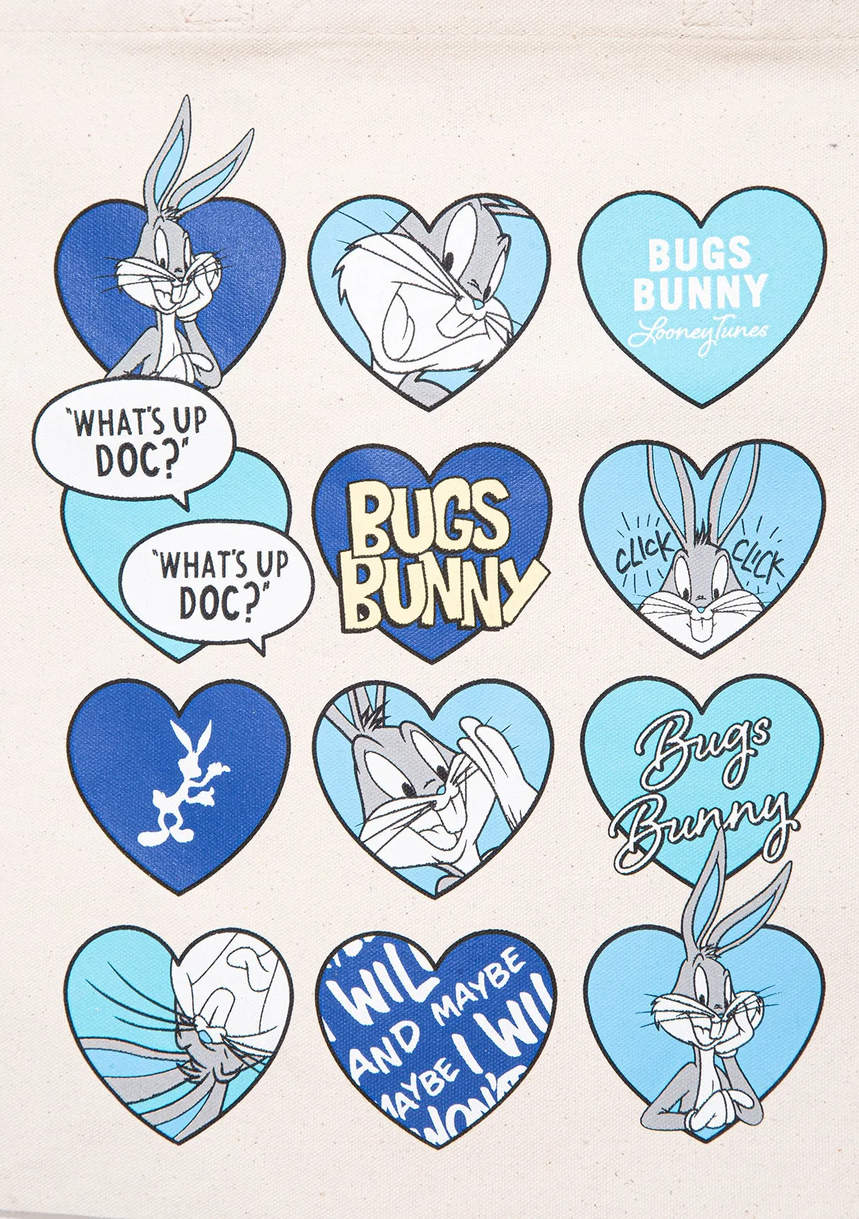 Bugs Bunny Printed White Shopper Bag